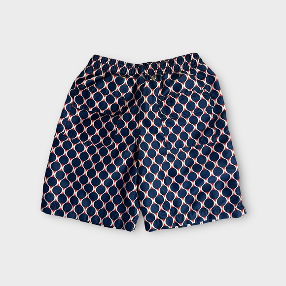 Toobydoo Red & Blue Circle Shape Pattern  Swim Trunks - Picture 5 of 6